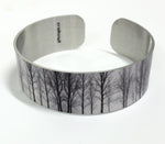 Winter Forest print Cuff Bracelet 