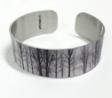 Winter Forest print Cuff Bracelet 