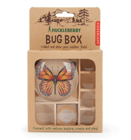 Front view of Huckleberry bug box in packaging