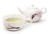 Kikkerland blossom morph teapot and teacup with blossoms turned pink