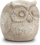 Terracotta rustic owl garden statue