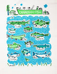 "Canadian Fish Tote Bag" illustration by Julia Gash