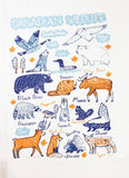 "Canadian Wildlife Tote Bag" illustration by Julia Gash