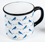 Mug with blue jay design