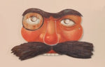 Monocle face paper Edwardian mini mask