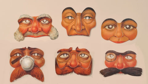 Assorted paper Edwardian mini masks