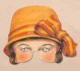 Cloche Hat paper Roaring Twenties mask