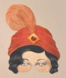 Turban Hat paper Roaring Twenties mask