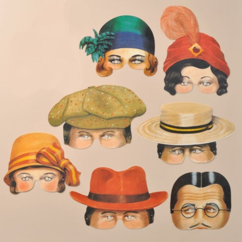 Assorted paper Roaring Twenties masks