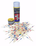 Open Pik-A-Stik tube with sticks spread out on table