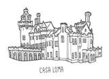 Image of Casa Loma colouring book page 