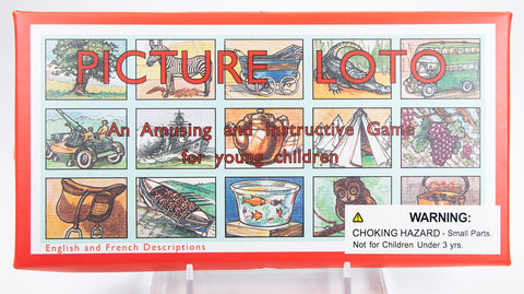 Front cover of Picture Loto game featuring 1920s illustrations.