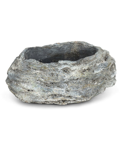 Small oval rock planter